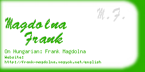 magdolna frank business card